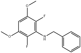 N-Benzyl-2,6-difluoro-3,5-dimethoxyaniline Struktur