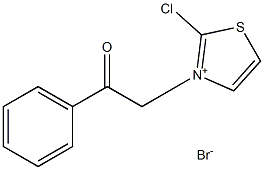 2-Chloro-3-(2-oxo-2-phenylethyl)thiazol-3-ium bromide Struktur