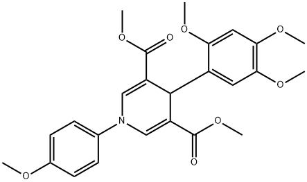 dimethyl 1-(4-methoxyphenyl)-4-(2,4,5-trimethoxyphenyl)-1,4-dihydropyridine-3,5-dicarboxylate Struktur