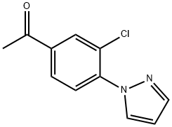 1-(3-Chloro-4-(1H-pyrazol-1-yl)phenyl)ethanone Struktur