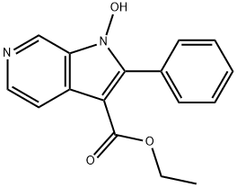 Ethyl 1-hydroxy-2-phenyl-1H-pyrrolo[2,3-c]pyridine-3-carboxylate Struktur