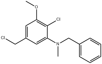 N-Benzyl-2-chloro-5-(chloromethyl)-3-methoxy-N-methylaniline Struktur