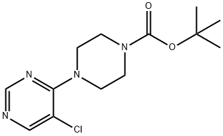 tert-Butyl 4-(5-chloropyrimidin-4-yl)piperazine-1-carboxylate Struktur