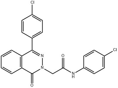 N-(4-chlorophenyl)-2-[4-(4-chlorophenyl)-1-oxophthalazin-2(1H)-yl]acetamide Struktur