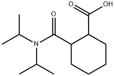 2-(diisopropylcarbamoyl)cyclohexanecarboxylic acid Struktur