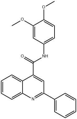 N-(3,4-dimethoxyphenyl)-2-phenylquinoline-4-carboxamide Struktur