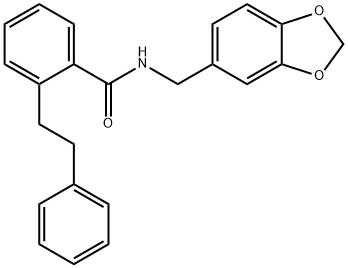 N-(1,3-benzodioxol-5-ylmethyl)-2-(2-phenylethyl)benzamide Struktur