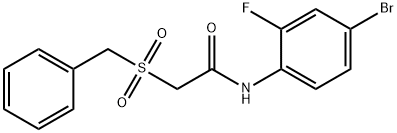 2-(benzylsulfonyl)-N-(4-bromo-2-fluorophenyl)acetamide Struktur