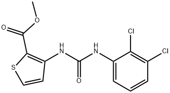 methyl 3-(3-(2,3-dichlorophenyl)ureido)thiophene-2-carboxylate Struktur