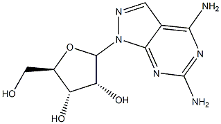 4,6-Diamino-1-(-D-ribofuranosyl)-1H-pyrazolo[3,4-d]pyrimidine Struktur