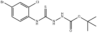 tert-butyl 2-((4-bromo-2-chlorophenyl)carbamothioyl)hydrazinecarboxylate Struktur