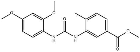 methyl 3-(3-(2,4-dimethoxyphenyl)ureido)-4-methylbenzoate Struktur