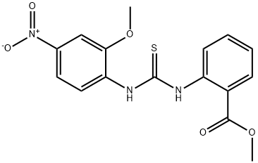 methyl 2-(3-(2-methoxy-4-nitrophenyl)thioureido)benzoate Struktur