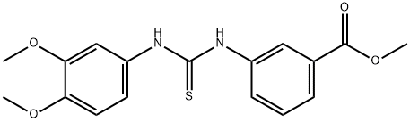 methyl 3-(3-(3,4-dimethoxyphenyl)thioureido)benzoate Struktur