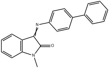 (Z)-3-([1,1'-biphenyl]-4-ylimino)-1-methylindolin-2-one Struktur