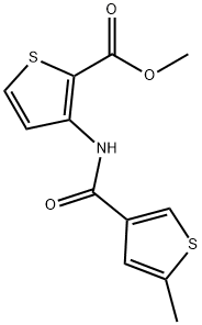 methyl 3-(5-methylthiophene-3-carboxamido)thiophene-2-carboxylate Struktur