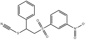 1-Nitro-3-(2-phenyl-2-thiocyanato-ethanesulfonyl)-benzene Struktur