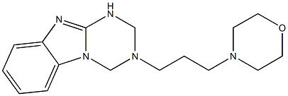 3-[3-(morpholin-4-yl)propyl]-1,2,3,4-tetrahydro[1,3,5]triazino[1,2-a]benzimidazole Struktur