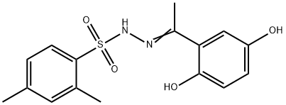 (Z)-N'-(1-(2,5-dihydroxyphenyl)ethylidene)-2,4-dimethylbenzenesulfonohydrazide Struktur