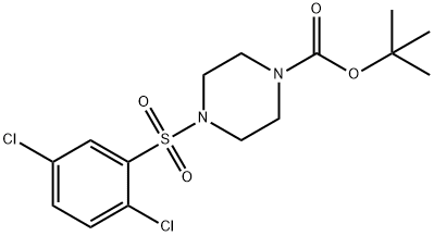 tert-butyl 4-((2,5-dichlorophenyl)sulfonyl)piperazine-1-carboxylate Struktur