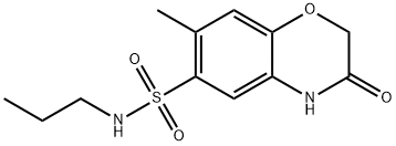 7-methyl-3-oxo-N-propyl-3,4-dihydro-2H-1,4-benzoxazine-6-sulfonamide Struktur