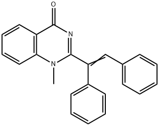 (E)-2-(1,2-Diphenylvinyl)-1-methylquinazolin-4(1H)-one Struktur