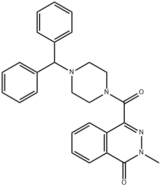 4-[(4-benzhydryl-1-piperazinyl)carbonyl]-2-methyl-1(2H)-phthalazinone Struktur