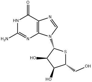 9-(4-Thio-beta-D-ribofuranosyl)guanine Struktur