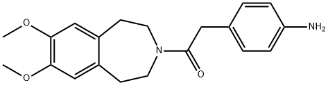 2-(4-aminophenyl)-1-(7,8-dimethoxy-4,5-dihydro-1H-benzo[d]azepin-3(2H)-yl)ethanone(WXG00929) Struktur