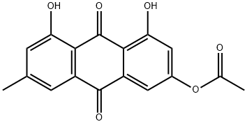 3-(Acetyloxy)-1,8-dihydroxy-6-methyl-9,10-anthracenedione Struktur