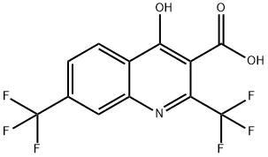 4-Hydroxy-2,7-bis(trifluoromethyl)quinoline-3-carboxylic acid Struktur