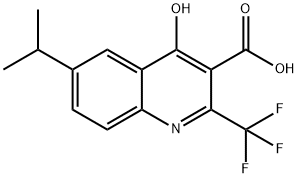 4-Hydroxy-6-isopropyl-2-(trifluoromethyl)quinoline-3-carboxylic acid Struktur