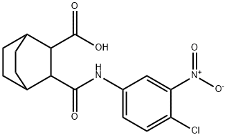 3-((4-chloro-3-nitrophenyl)carbamoyl)bicyclo[2.2.2]octane-2-carboxylic acid Struktur