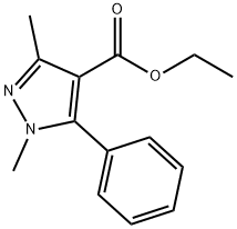 Ethyl 1,3-dimethyl-5-phenyl-1H-pyrazole-4-carboxylate Struktur