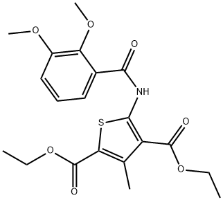 diethyl 5-(2,3-dimethoxybenzamido)-3-methylthiophene-2,4-dicarboxylate Struktur