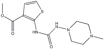 methyl 2-(3-(4-methylpiperazin-1-yl)ureido)thiophene-3-carboxylate Struktur