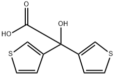 2-hydroxy-2,2-di(thiophen-3-yl)acetic acid Struktur