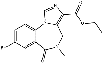 Ethyl 8-bromo-5-methyl-6-oxo-5,6-dihydro-4H-benzo[f]imidazo[1,5-a][1,4]diazepine-3-carboxylate Struktur