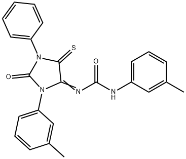 3-PHENYL-1-(M-TOLYL)-5-(M-TOLYLCARBAMOYLIMINO)-4-THIOHYDANTOIN Struktur