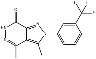 3,4-dimethyl-2-[3-(trifluoromethyl)phenyl]-2,6-dihydro-7H-pyrazolo[3,4-d]pyridazin-7-one Struktur