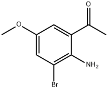 1-(2-Amino-3-bromo-5-methoxy-phenyl)-ethanone Struktur