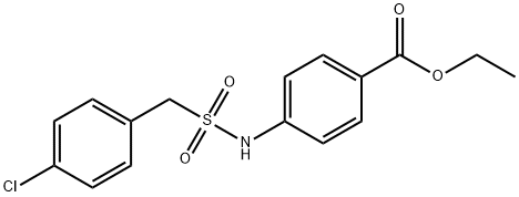 ethyl 4-((4-chlorophenyl)methylsulfonamido)benzoate Struktur