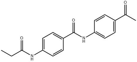 N-(4-acetylphenyl)-4-(propanoylamino)benzamide Struktur