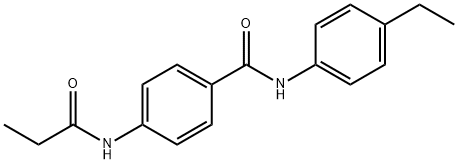 N-(4-ethylphenyl)-4-(propanoylamino)benzamide Struktur