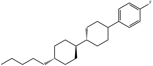 Benzene,1-fluoro-4-[(trans,trans)-4'-pentyl[1,1'-bicyclohexyl]-4-yl]-
 Struktur