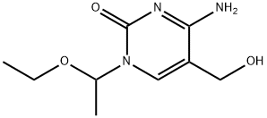 4-amino-1-(1-ethoxyethyl)-5-(hydroxymethyl)pyrimidin-2(1H)-one Struktur