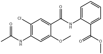 methyl 2-(4-acetamido-5-chloro-2-methoxybenzamido)benzoate Struktur