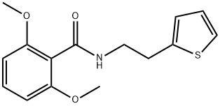 2,6-dimethoxy-N-[2-(2-thienyl)ethyl]benzamide Struktur