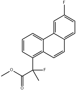 Methyl 2-fluoro-2-(6-fluorophenanthren-1-yl)propanoate Struktur