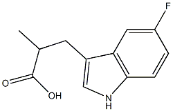 3-(5-Fluoro-1H-indol-3-yl)-2-methyl-propionic acid Struktur